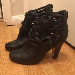 Cutout ankle boots
